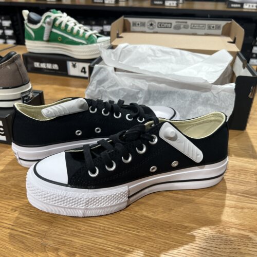 匡威converse系带allstar厚底增高纯色百搭低帮帆布鞋女 560250C