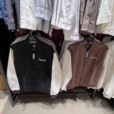 匡威纯色logo学院风拼接撞色刺绣个性棒球服休闲夹克外套10025514