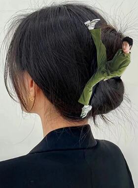 王一博鲨鱼夹女发夹时代少年团后脑勺发卡马嘉祺人形夹子搞笑头饰