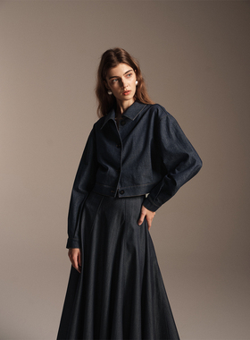 SOFTSELF雾绒诗秋季新款显瘦百复古休闲夹克外套短款外套女高级感