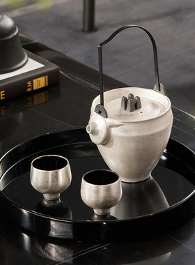 新中式茶空间桌面托盘茶具搭配