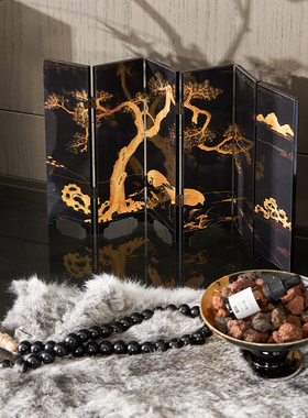 衣帽间中岛柜陶瓷花瓶屏风摆件