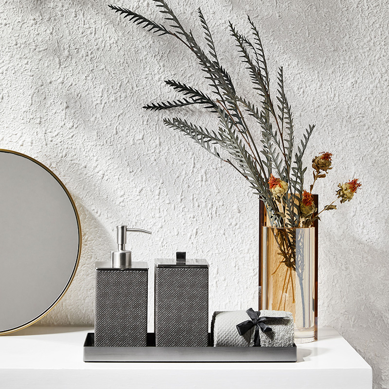 酒店样板卫生间装饰摆件托盘套装