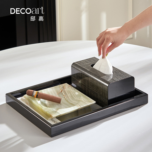 集设家居设计师原创钢琴烤漆系列抽纸盒桌面高级艺术感轻奢摆件