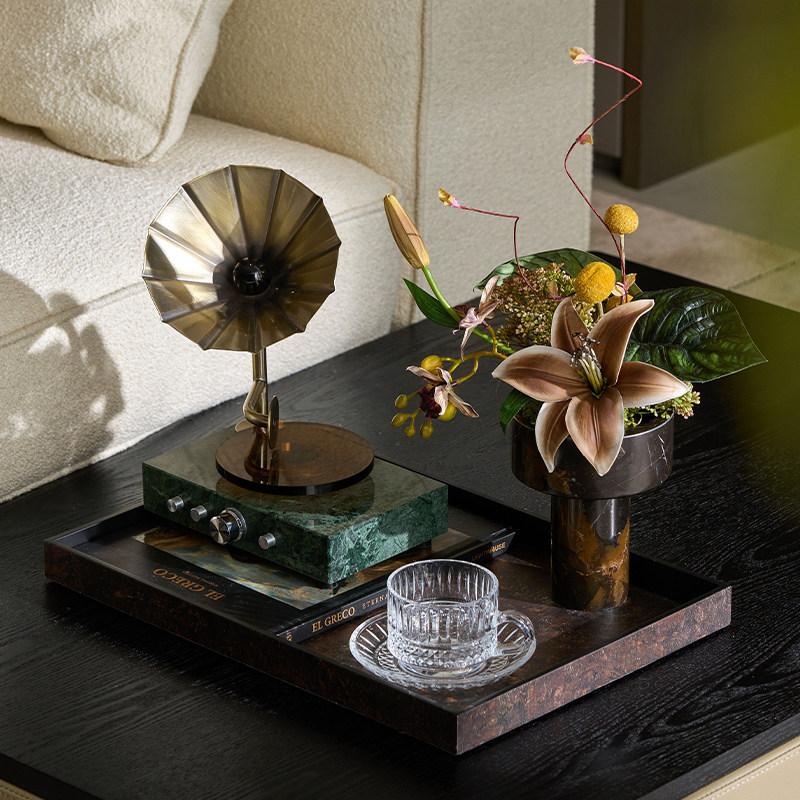 新中式大平层主卧室床头柜摆件氛围陈列搭配复古摆画花瓶托盘摆件,家居饰品,家饰软装搭配套装,淘宝优惠券,粉丝福利购,淘宝优惠卷