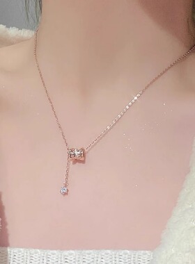 Fanqi范家小蛮腰项链女银轻奢小众高级送女友生日礼物闺蜜款