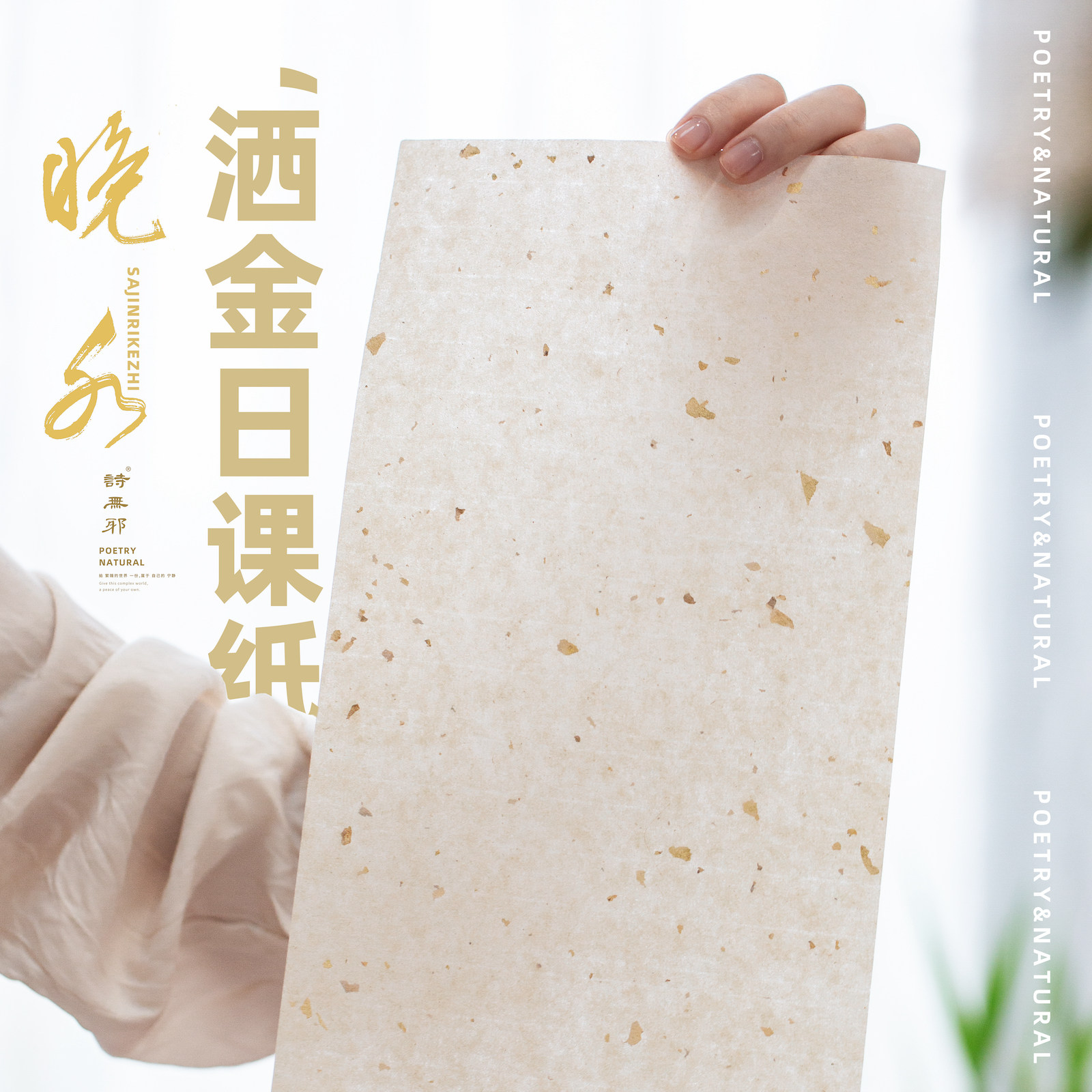 【晚水】手工洒金宣纸行书小楷日课纸专用书法作品纸诗无邪文房