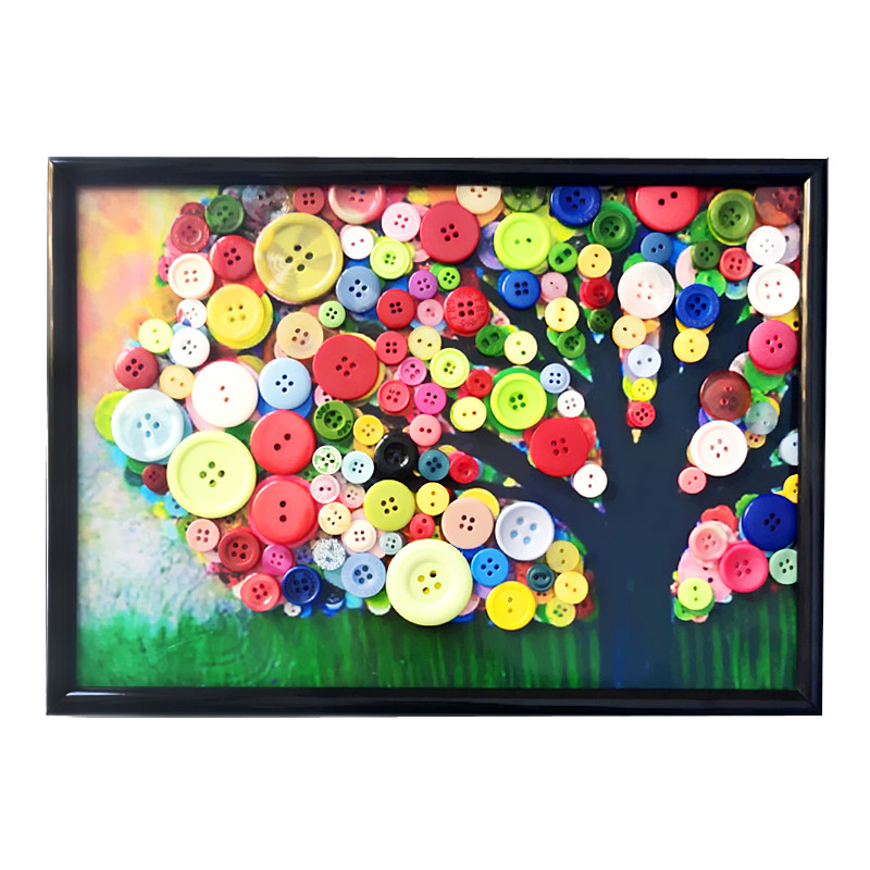 儿童手工diy制作纽扣画扣子画材料包亲子粘贴画活动暖场艺术作品