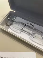 European and American Plain Men's Elegant Abstinence-Type Glasses with High Cold Feeling Business Frameless Anti-Uv Myopia Frame for Women