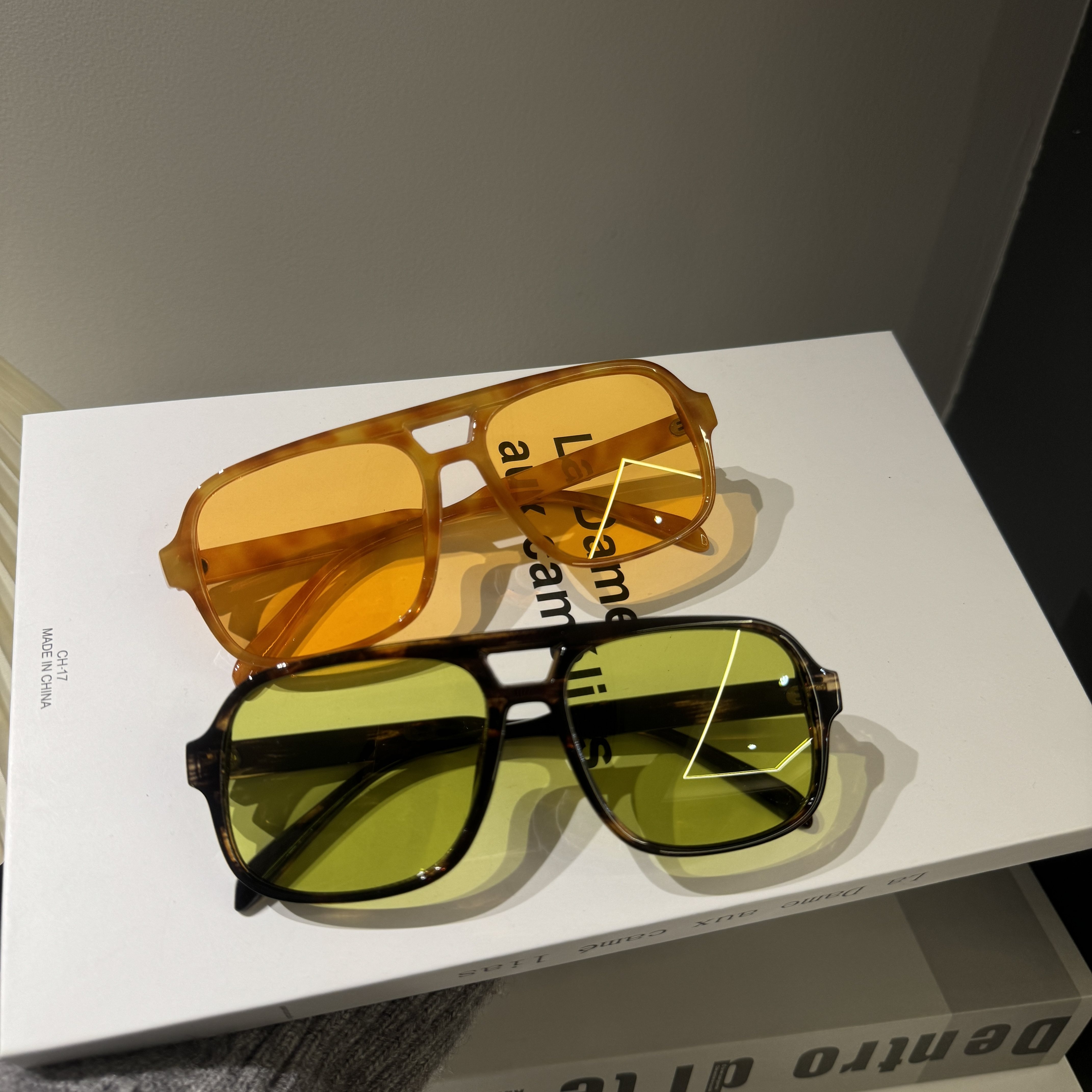 韩版双梁浅色太阳镜男女潮复古大框uv400防紫外线开车遮阳蛤蟆镜