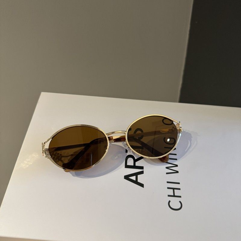 thumbnail for 2026 New Oval Retro Brown Sunglasses for European and American Square and Round Faces, Slimming Sunglasses for Men and Women, Fashionable Retro