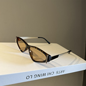 复古欧美辣妹风猫眼金属太阳镜高级感方圆脸显瘦墨镜女高品质质感