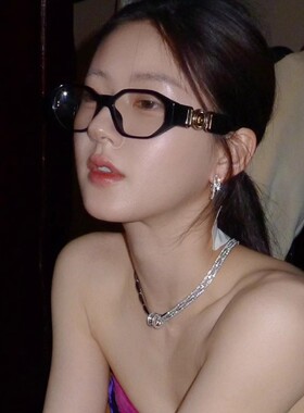 赵露思同款黑色方形太阳镜网红墨镜2024新款ins辣妹凹造型平光镜