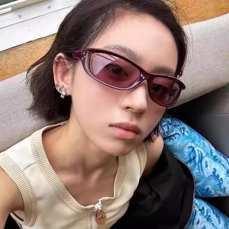 2025新款墨镜女y2k千禧辣妹遮阳复古遮阳凹造型骑行太阳眼镜潮男