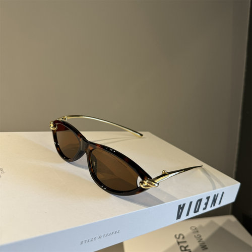 金属打结墨镜女新款复古猫眼