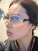 韩国顶奢大框墨镜女高级感复古街拍凹造型y2k辣妹防晒骑行太阳镜
