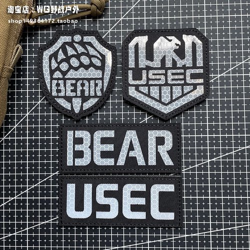 雕刻反光逃离塔科夫魔术贴章BEAR