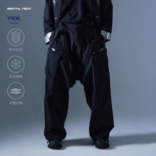 SILENSTORM机能风口袋低裆垮裤休闲工装阔腿裤宽松哈伦长裤武士裤