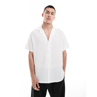 英国2024年夏季新款简约职业痞帅短袖质感白色潮男士衬衫