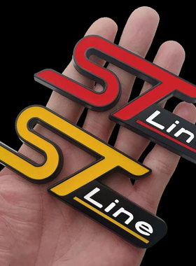 蒙迪欧福克斯探险者st车贴STline金属贴锐际叶子板侧标汽车后尾标