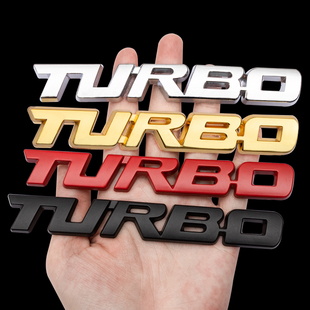 turbo车标车贴车身贴尾标 新款 汽车个性 金属涡轮增压车标改装 运动