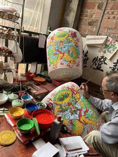 潮汕州非遗传统竹编油纸灯笼祠堂庙神佛龛天公神明餐饮装修灯饰