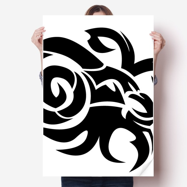 星座摩羯座标志剪影图案海报贴纸80x55cm墙贴纸卧室家居装饰