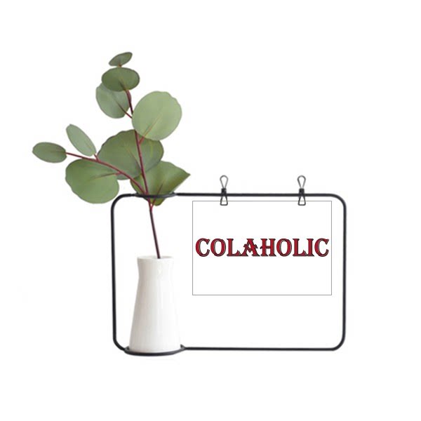 英语时尚风格文字嗜喝可乐的人金属相框陶瓷花瓶装饰