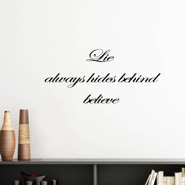 名言真相背后的谎言墙贴壁纸房间贴花