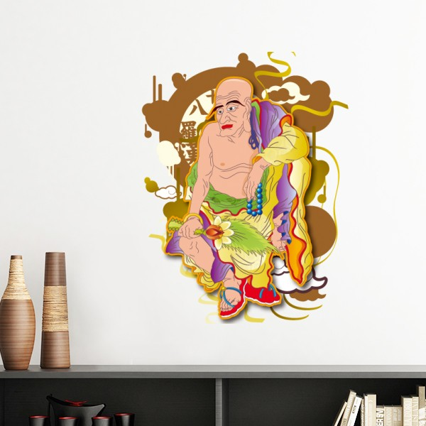 吉祥十八罗汉戌博迦尊者墙贴壁纸房间贴花