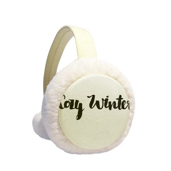 寒冬英文手写艺术字冬季可折叠保暖耳套耳罩护耳挂耳包礼物