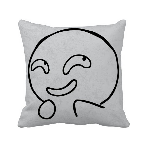 邪笑黑色聊天表情方形抱枕靠枕沙发靠垫双面含芯礼物