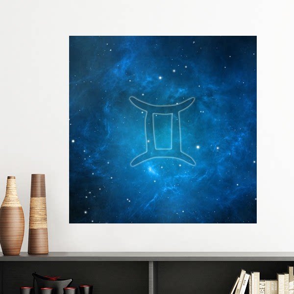 星空图案夜空双子座星座墙贴壁纸房间贴花