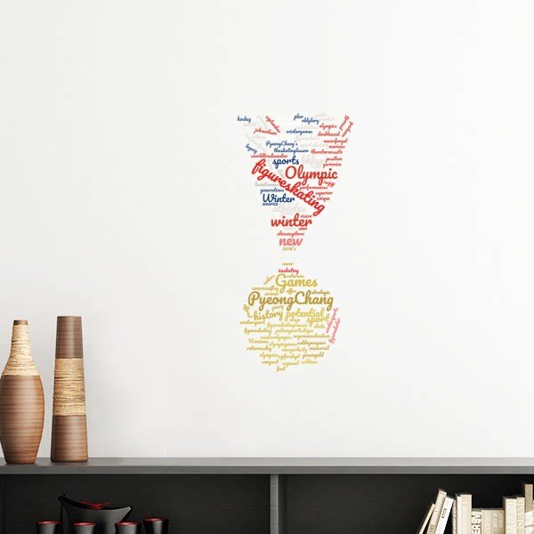 体育比赛奖牌冠亚季军得奖墙贴壁纸房间贴花