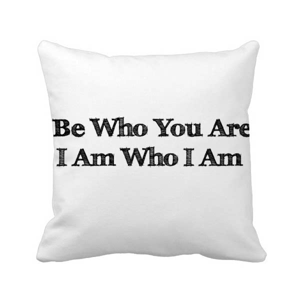 忠于自己英语励志名言方形抱枕靠枕沙发靠垫双面含芯礼物