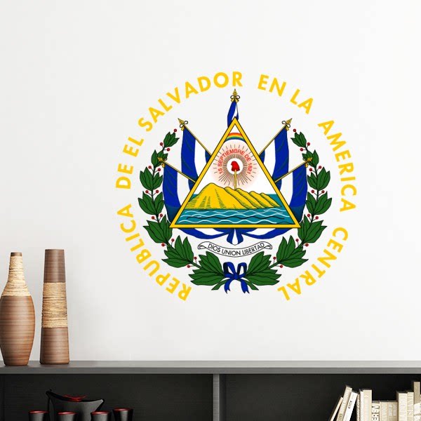 萨尔瓦多圣萨尔瓦多国徽墙贴壁纸房间贴花