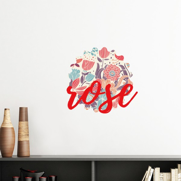 叶藤植物手绘花卉画墙贴壁纸房间贴花