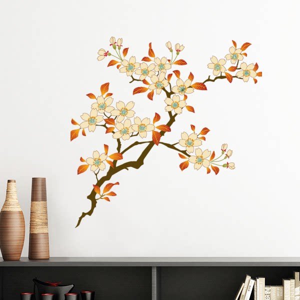 树叶植物素材装饰图案墙贴壁纸房间贴花