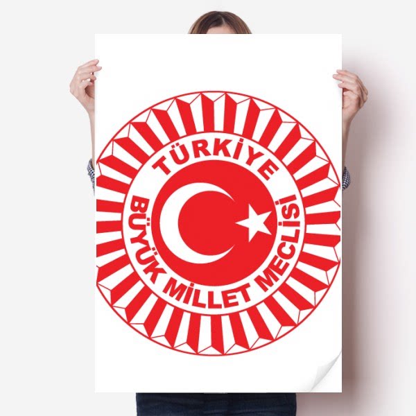 土耳其亚洲国徽海报贴纸80x55cm墙贴纸卧室家居装饰