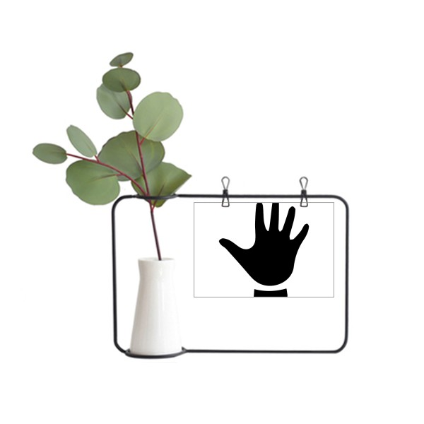 五手势手势剪影纹样金属相框陶瓷花瓶装饰