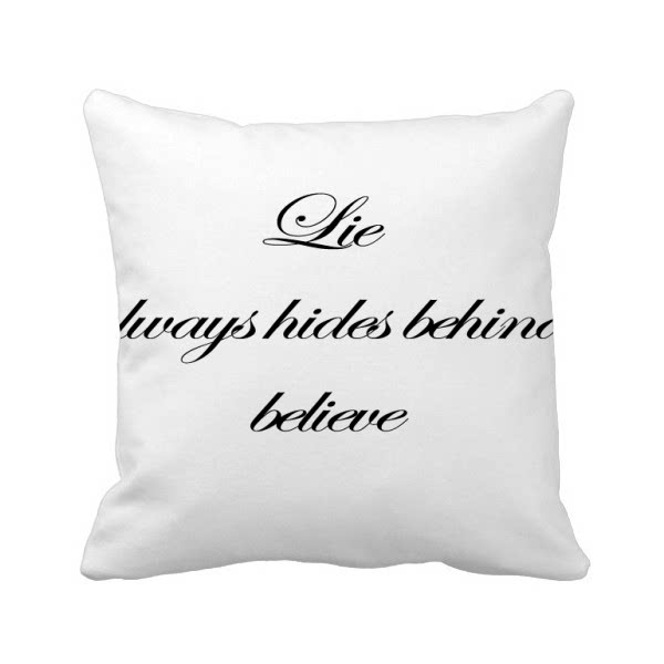 名言真相背后的谎言方形抱枕靠枕沙发靠垫双面含芯礼物