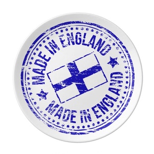 英国制造英国地标国旗插画陶瓷餐盘子8寸月光盘餐具家居礼物