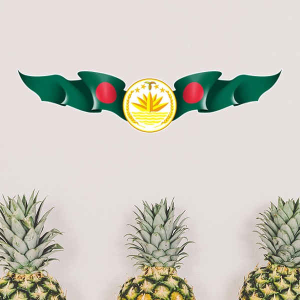 孟加拉国国徽标志符号图案墙贴纸背景墙卧室房间装饰画可移除贴画