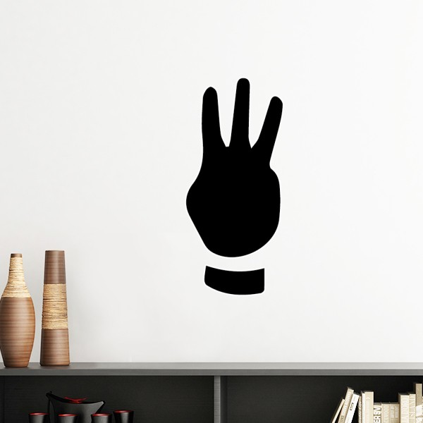 三手势手势剪影纹样学校卧室房间装饰贴画