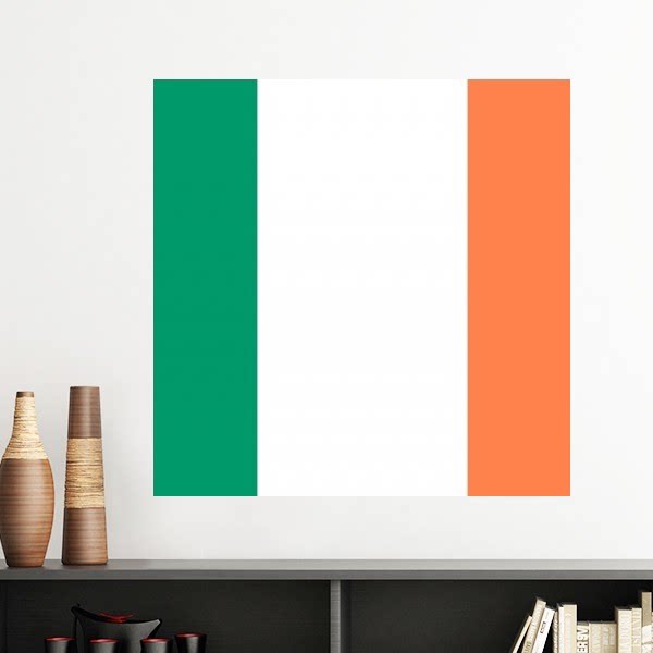 爱尔兰国旗欧洲国家象征符号图案墙贴壁纸房间贴花