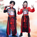 六一国风女孩走秀复古爵士舞嘻哈古典舞合唱服中国风脸谱演出服装