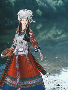 苗族服装女土家族超仙传统盛装苗疆少女舞台演出旅拍少数民族服装