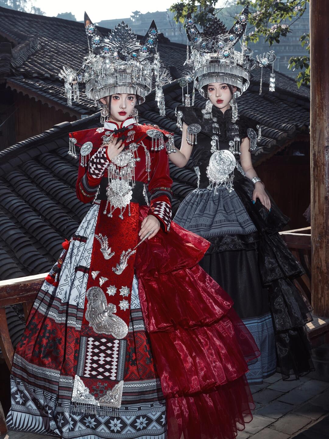 阿卯苗族服装新款闺蜜苗疆少女高端少数民族五月摄影旅拍写真服饰