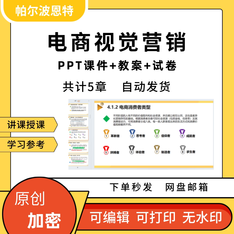 电商视觉营销PPT课件教案试卷题讲备课品牌店铺产品