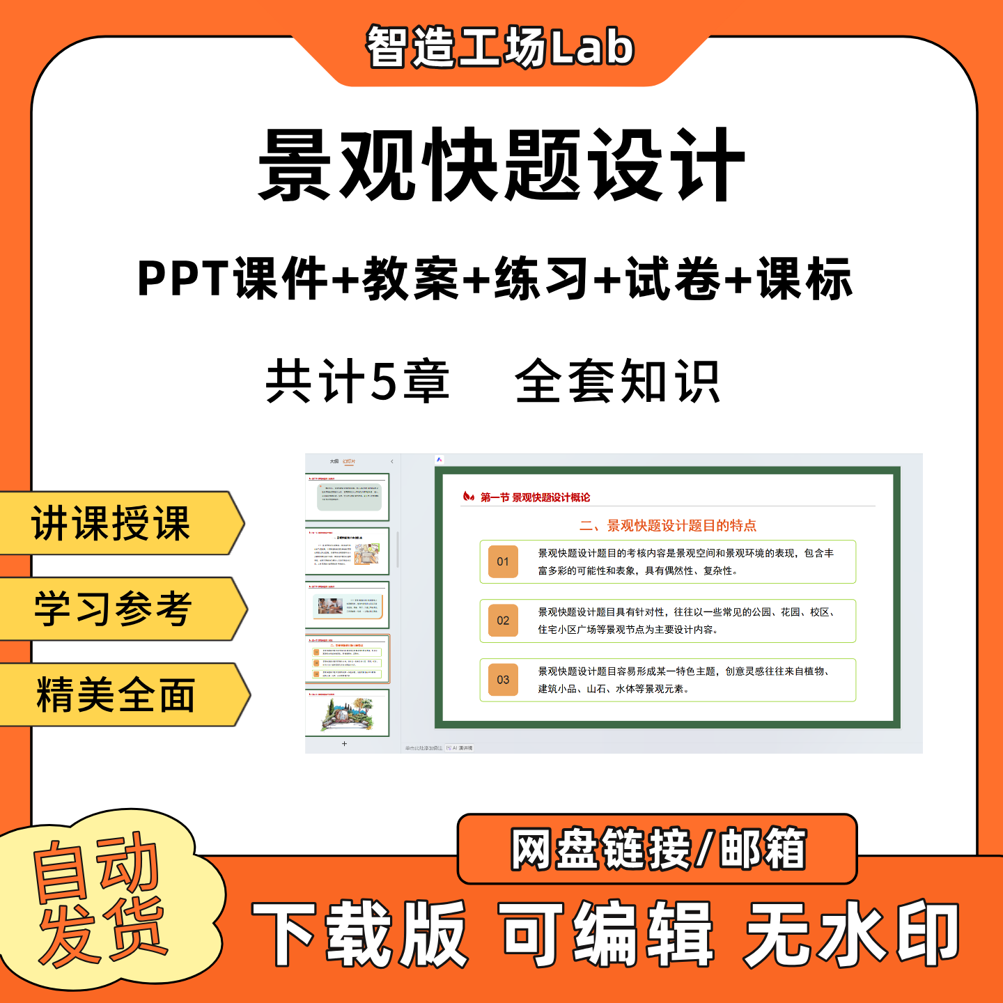 景观快题设计PPT教学课件教案试卷练习题课程标准